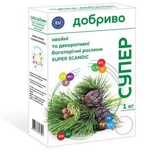 Супер добриво для хвойних та декоративних багаторічних рослин SUPER SCANDIC 1 кг (Польща) АРТ0490 фото