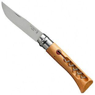 Туристичний ніж Opinel Inox №10 VRI зі штопором, нержавіча сталь (Франція) 001410 фото