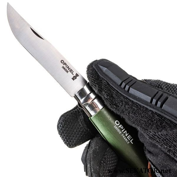 Туристичний ніж Opinel Inox Khaki №8 з темляком (Франція) 001703 фото
