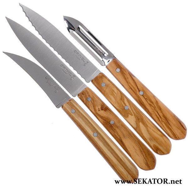 Набір кухонних ножів Opinel Les Essentials Olive, 002163 (Франція) 002163 фото