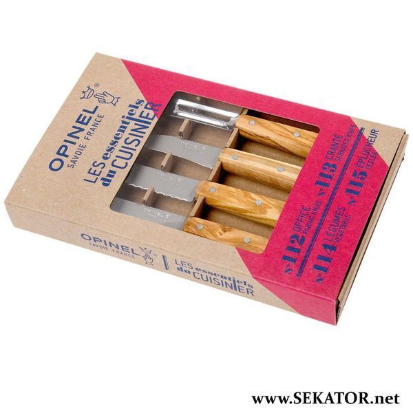 Набір кухонних ножів Opinel Les Essentials Olive, 002163 (Франція) 002163 фото